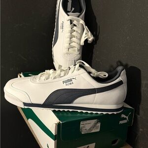 Puma Roma White and Dark Blue Men's Sneakers